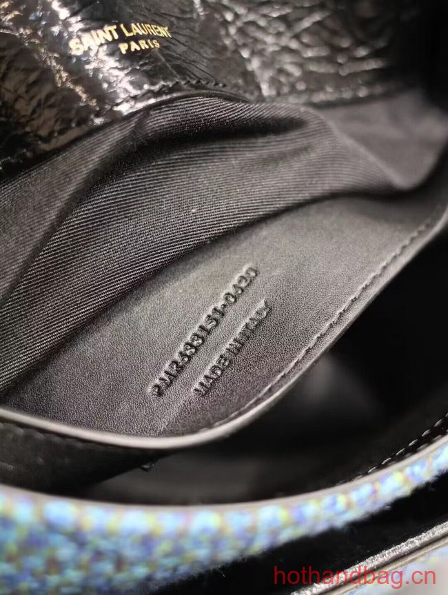 SAINT LAUREN NIKI SMALL CHAIN BAG IN Tweed LEATHER 933151 blue SAINT LAUREN NIKI SMALL CHAIN BAG IN Tweed LEATHER 933151 blue