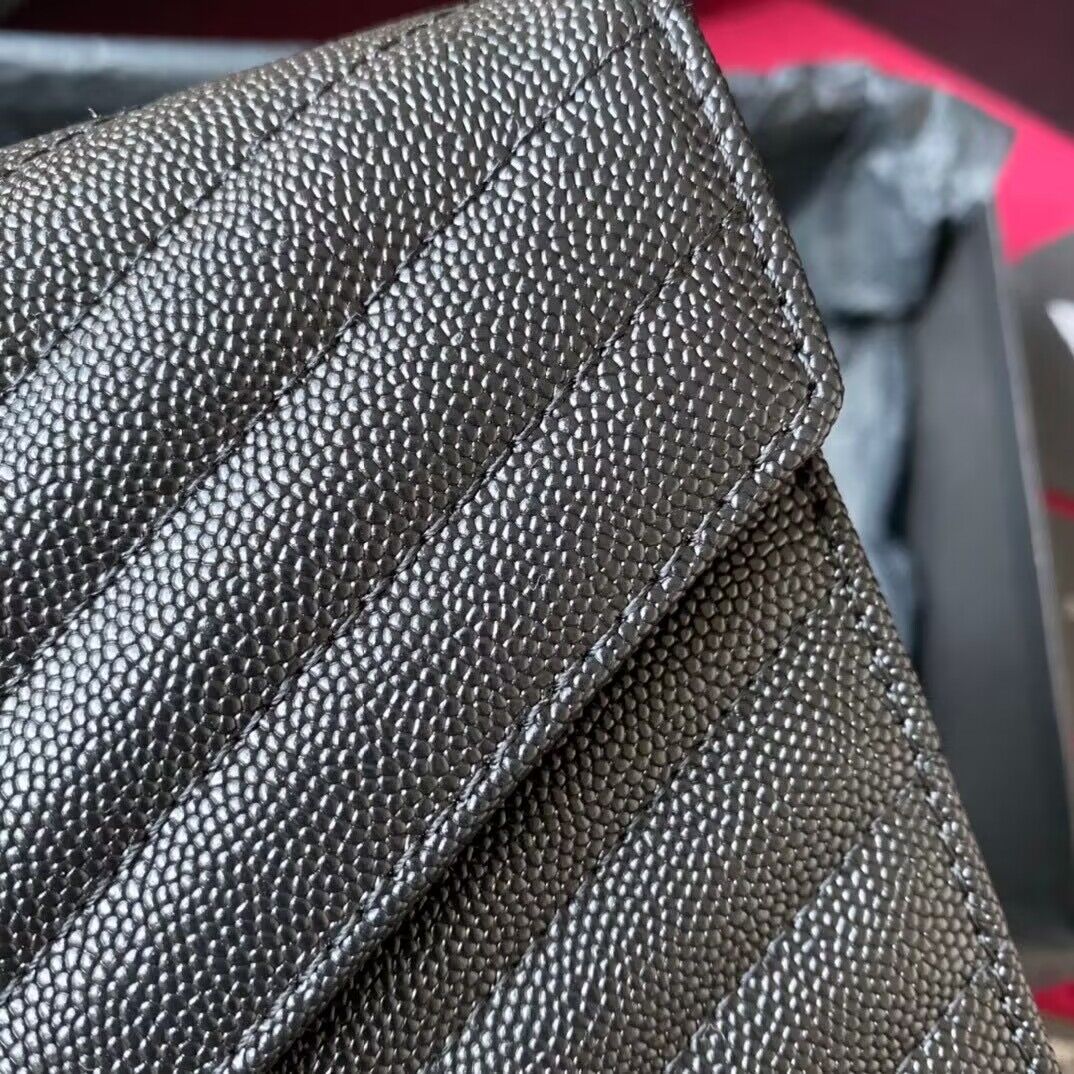 YSL WOC Classic Monogramme Flap Bag Cannage Pattern Y1003 Black & Black Tone YSL WOC Classic Monogramme Flap Bag Cannage Pattern Y1003 Black & Black Tone