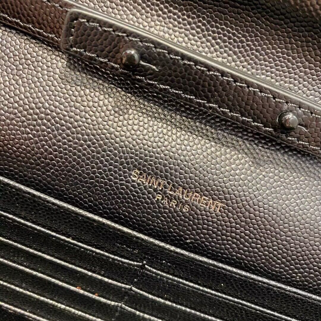 YSL WOC Classic Monogramme Flap Bag Cannage Pattern Y1003 Black & Black Tone YSL WOC Classic Monogramme Flap Bag Cannage Pattern Y1003 Black & Black Tone