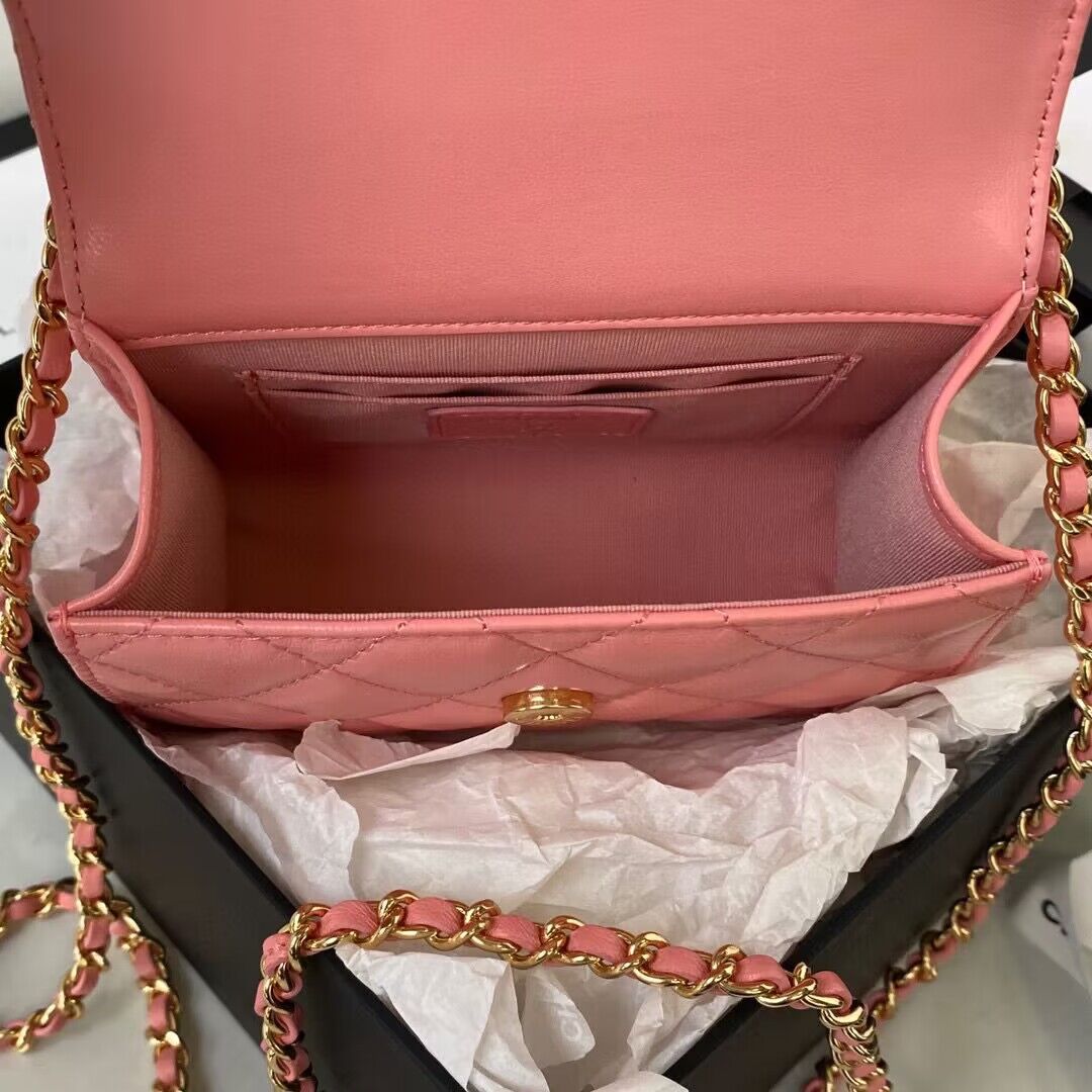 CHANEL 22B Kelly Pearl Top Handle Bag AP3513 Pink CHANEL 22B Kelly Pearl Top Handle Bag AP3513 Pink