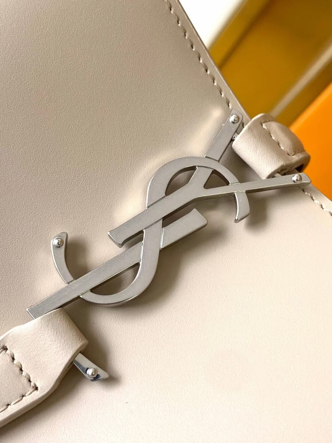 SAINT LAURENT LE 37 SMALL IN SHINY LEATHER 7490362 SEASALT SAINT LAURENT LE 37 SMALL IN SHINY LEATHER 7490362 SEASALT