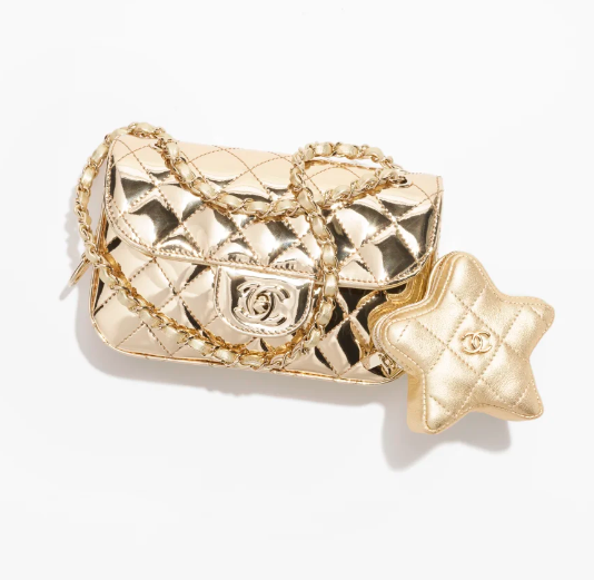 Chanel Mini Flap Bag & Star Coin Bag AS4646 Gold Chanel Mini Flap Bag & Star Coin Bag AS4646 Gold