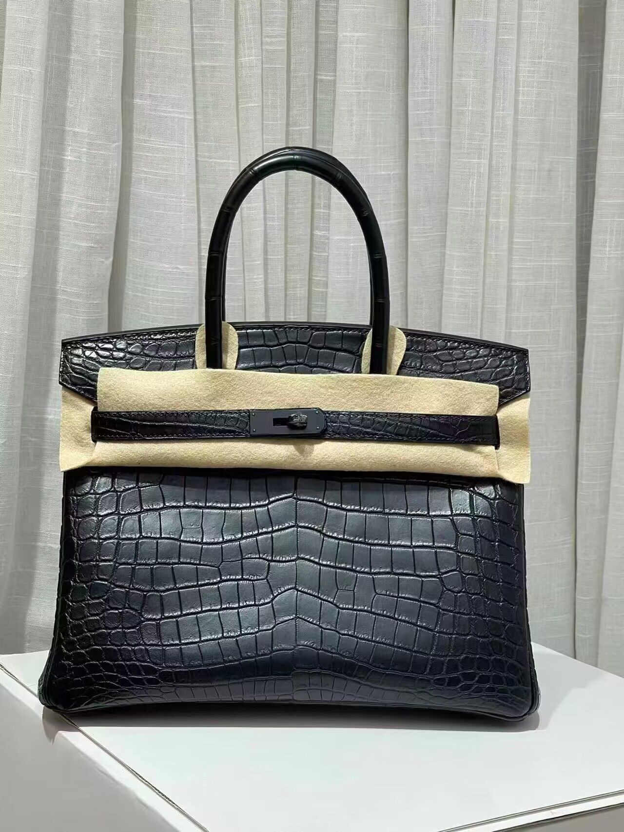 Hermes Birkin 30CM Original Crocodile Leather Bag BK30 Black Hermes Birkin 30CM Original Crocodile Leather Bag BK30 Black