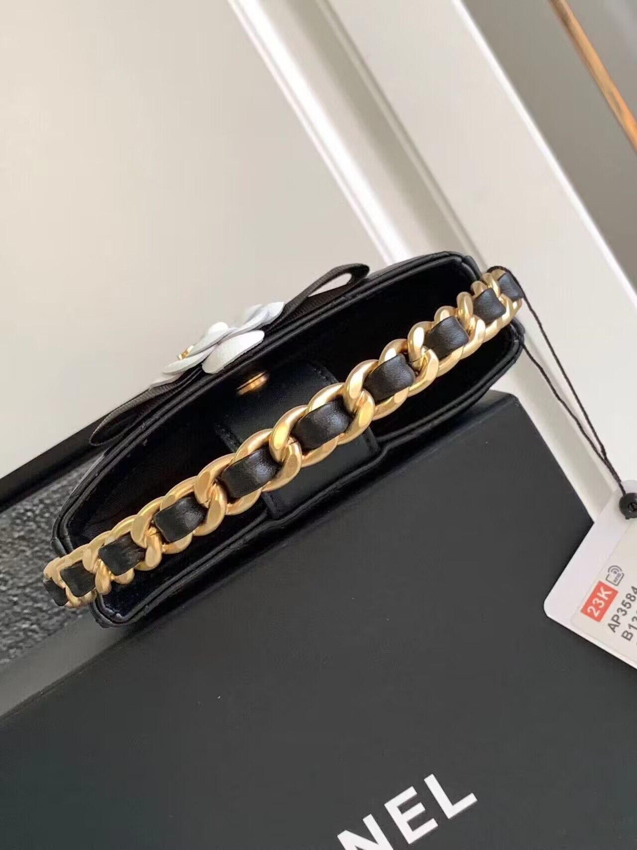 Chanel 23K Original leather Round Camellia Bag AP3584 Black Chanel 23K Original leather Round Camellia Bag AP3584 Black