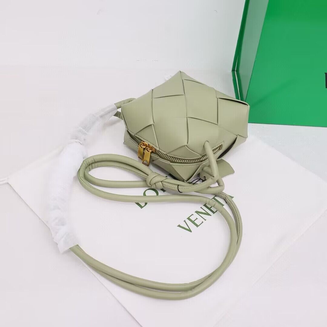 Bottega Veneta Mini Cassette Camera Bag 701915 Light Green Bottega Veneta Mini Cassette Camera Bag 701915 Light Green