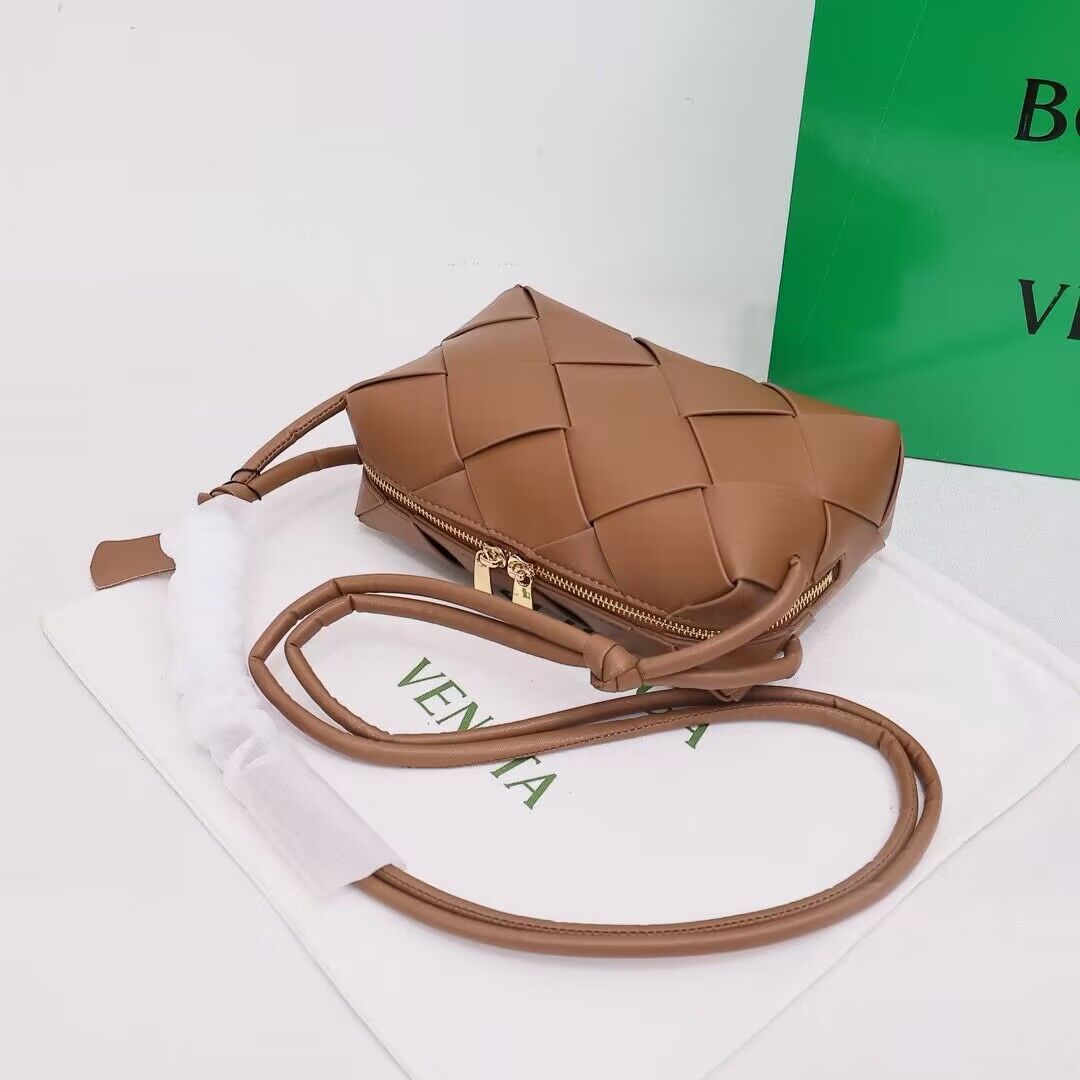 Bottega Veneta Small Cassette Camera Bag 709417 Brown Bottega Veneta Small Cassette Camera Bag 709417 Brown