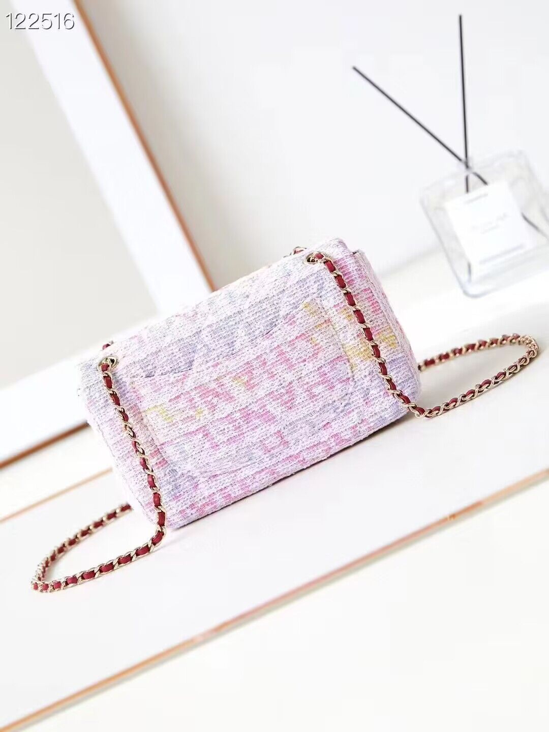 Chanel 24C Mini CocoTweed CLUTCH WITH CHAIN AS4152 Pink Chanel 24C Mini CocoTweed CLUTCH WITH CHAIN AS4152 Pink