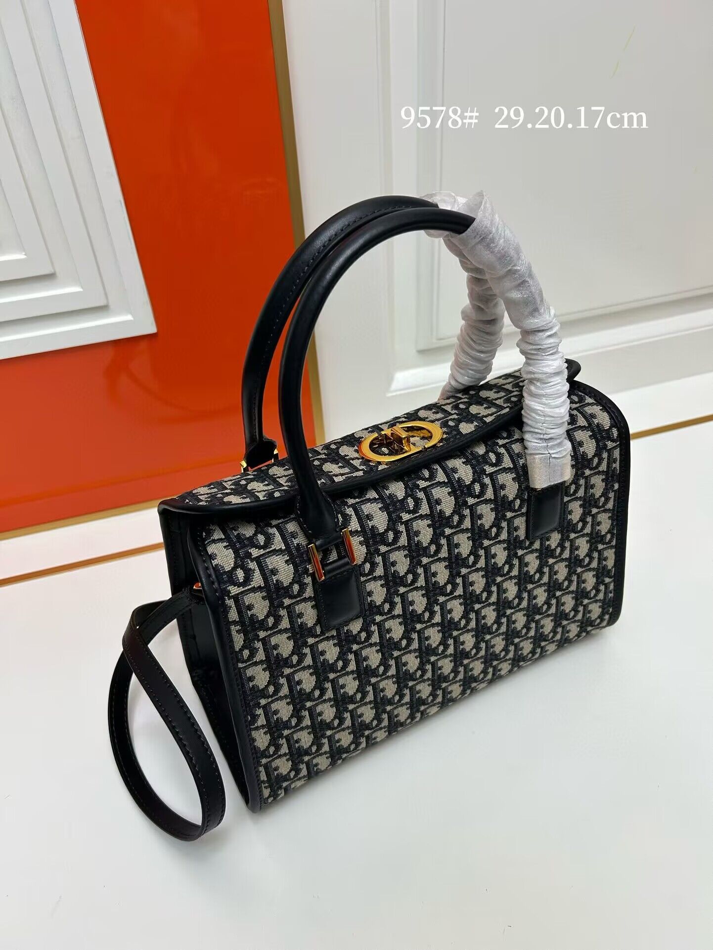 DIOR MEDIUM BOSTON BAG Box Oblique Jacquard 9578 blue DIOR MEDIUM BOSTON BAG Box Oblique Jacquard 9578 blue