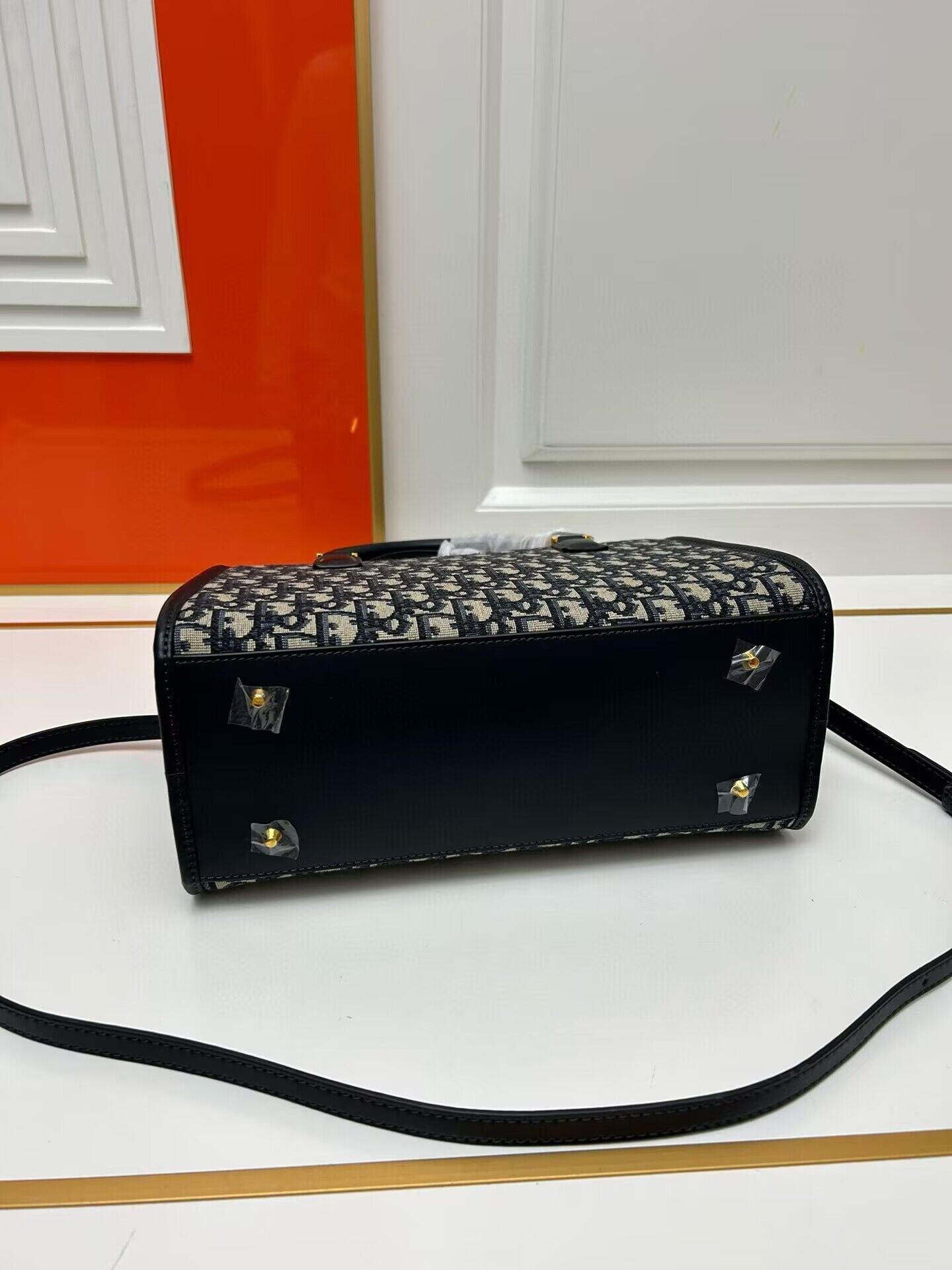 DIOR MEDIUM BOSTON BAG Box Oblique Jacquard 9578 blue DIOR MEDIUM BOSTON BAG Box Oblique Jacquard 9578 blue