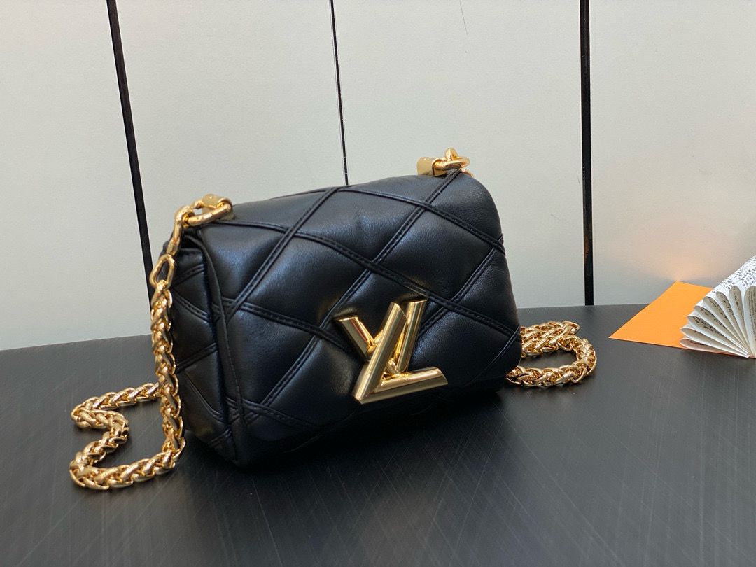 Louis Vuitton GO-14 MM Original Leather Bag M82752 Black Louis Vuitton GO-14 MM Original Leather Bag M82752 Black