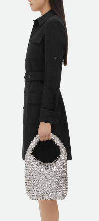 Bottega Veneta Small Cabat Bucket 753172 Silver Bottega Veneta Small Cabat Bucket 753172 Silver