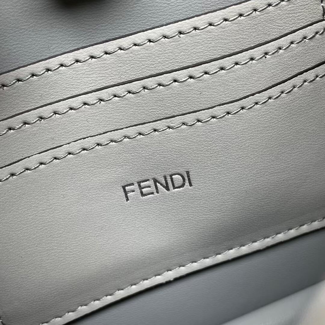 Fendi Peekaboo ISeeU XCross leather bag 7VA582A Light gray Fendi Peekaboo ISeeU XCross leather bag 7VA582A Light gray