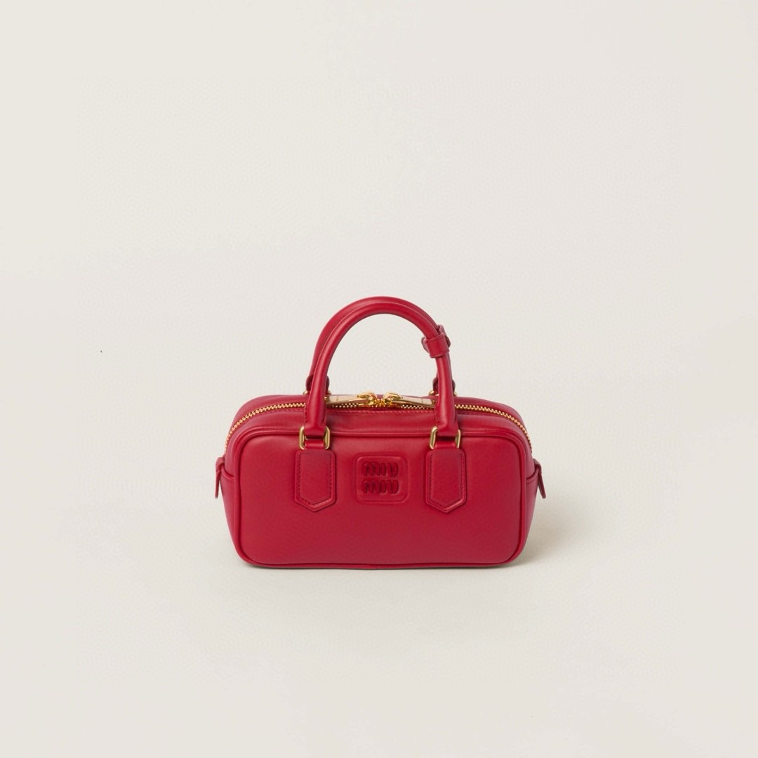 MIU MIU Original Leather Top Handle Bag 5BB147 RED