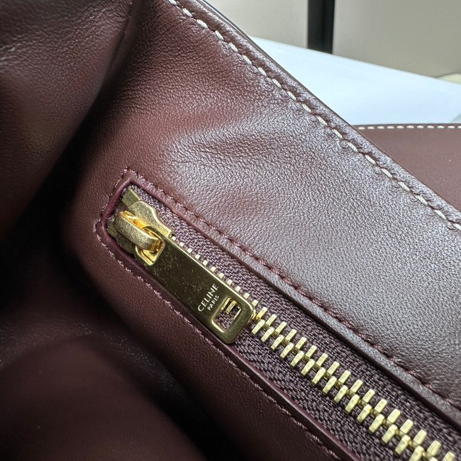 CELINE MEDIUM POLLY BAG IN SUPPLE CALFSKIN 115633 Wine