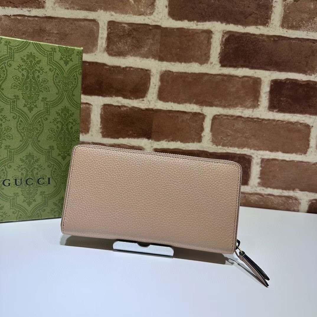 Gucci GG Marmont leather zip around wallet 750458 brown Gucci GG Marmont leather zip around wallet 750458 brown