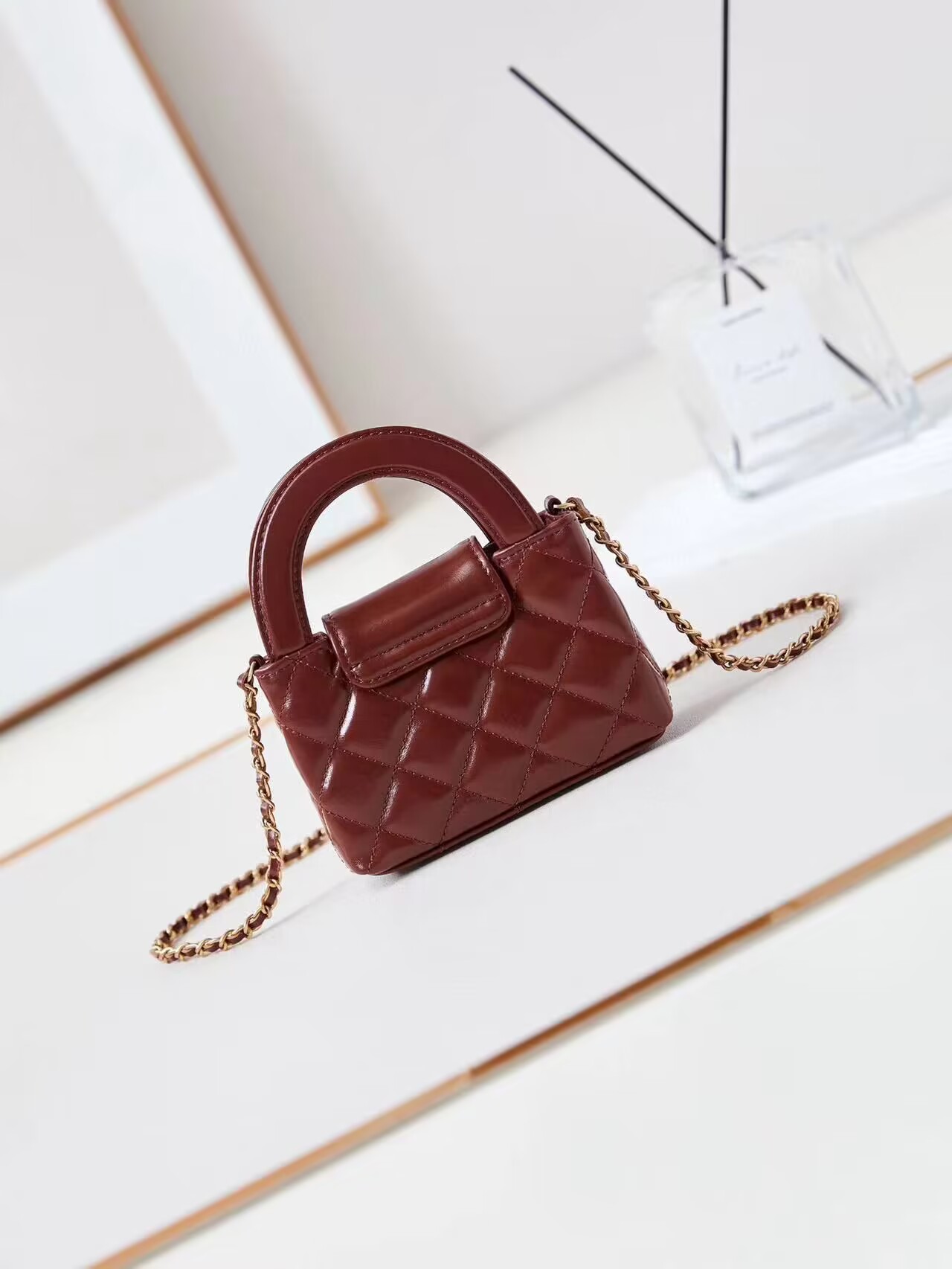 Chanel 23k Vintage Kelly Original Leather Top Handle Bag AS4416 Wine Chanel 23k Vintage Kelly Original Leather Top Handle Bag AS4416 Wine