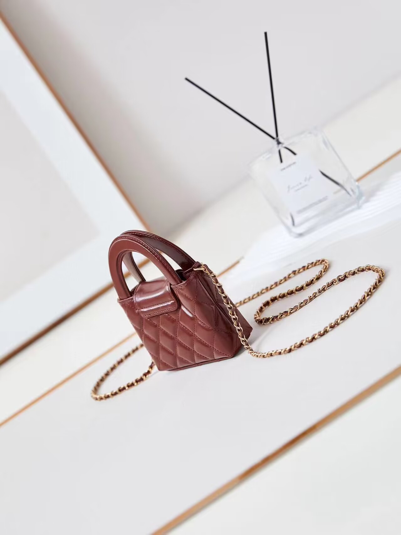 Chanel 23k Vintage Kelly Original Leather Top Handle Bag AS4416 Wine Chanel 23k Vintage Kelly Original Leather Top Handle Bag AS4416 Wine