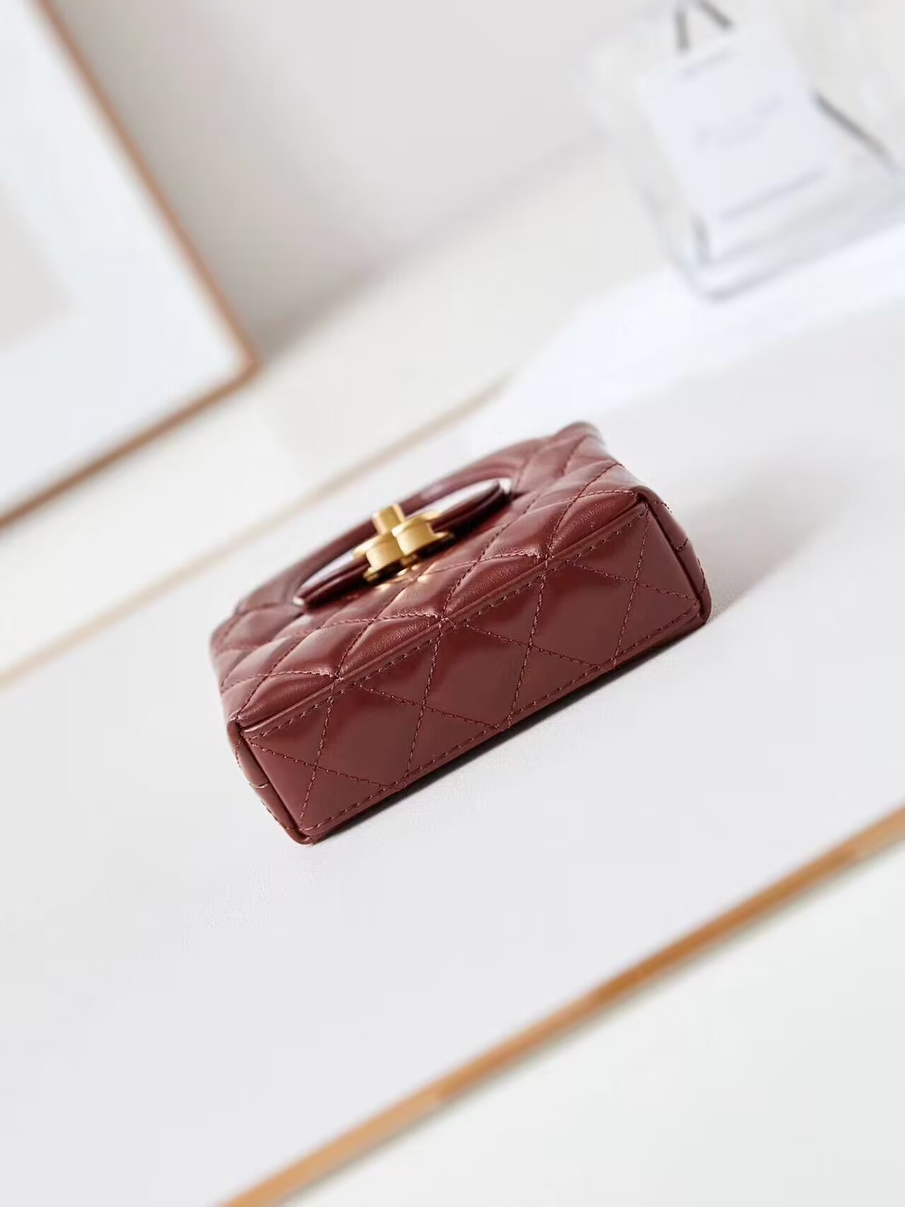 Chanel 23k Vintage Kelly Original Leather Top Handle Bag AS4416 Wine Chanel 23k Vintage Kelly Original Leather Top Handle Bag AS4416 Wine