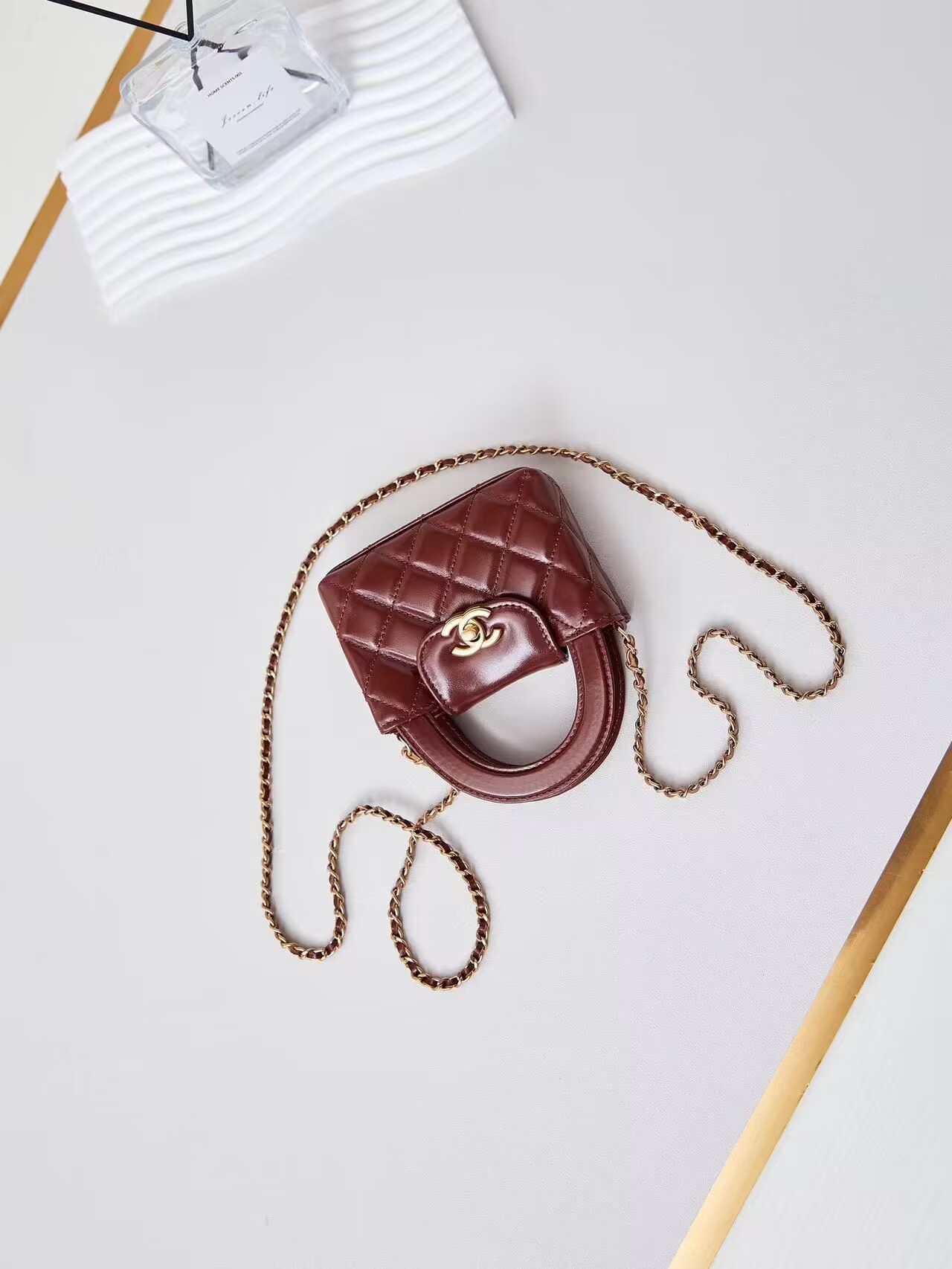 Chanel 23k Vintage Kelly Original Leather Top Handle Bag AS4416 Wine Chanel 23k Vintage Kelly Original Leather Top Handle Bag AS4416 Wine