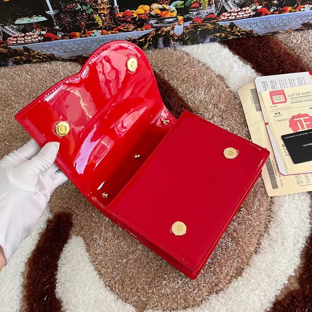 Dolce & Gabbana Patent leather Shoulder Bag G6551 red Dolce & Gabbana Patent leather Shoulder Bag G6551 red