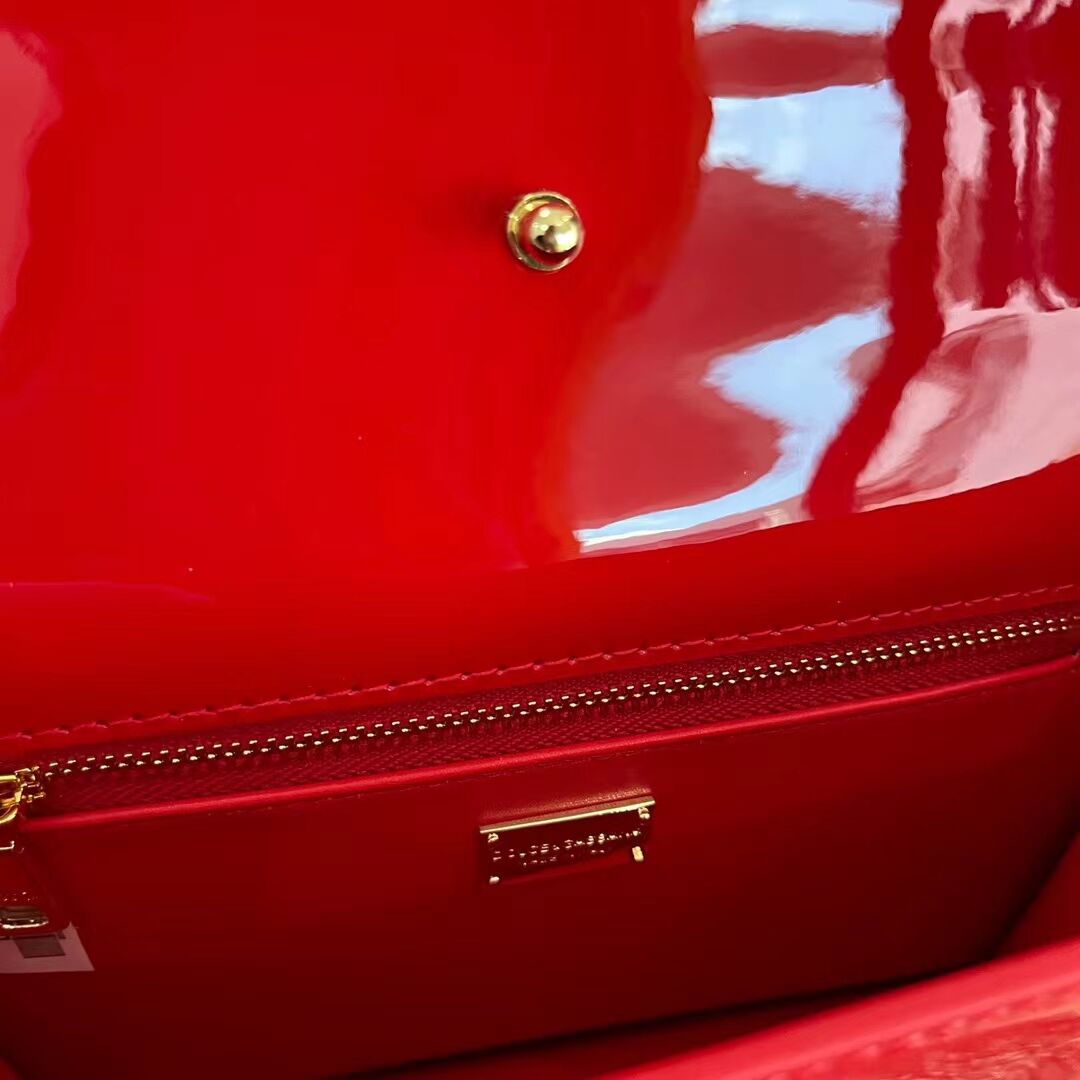 Dolce & Gabbana Patent leather Shoulder Bag G6551 red Dolce & Gabbana Patent leather Shoulder Bag G6551 red