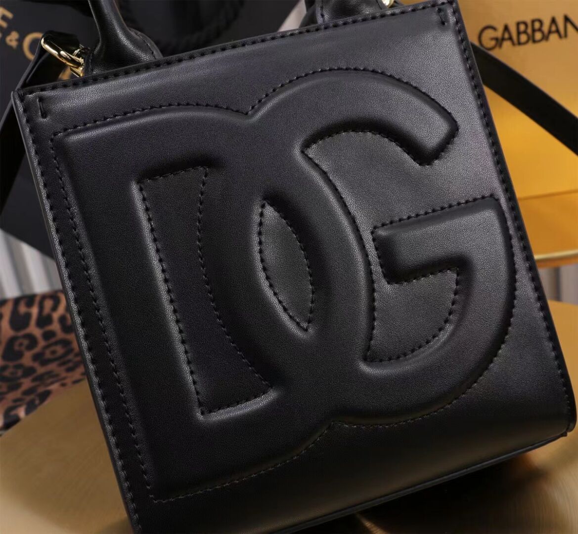 Dolce & Gabbana leather Shoulder Bag G6507 black Dolce & Gabbana leather Shoulder Bag G6507 black