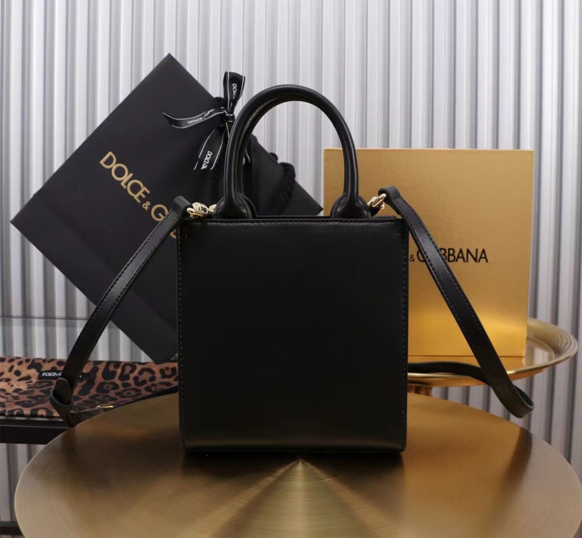 Dolce & Gabbana leather Shoulder Bag G6507 black Dolce & Gabbana leather Shoulder Bag G6507 black