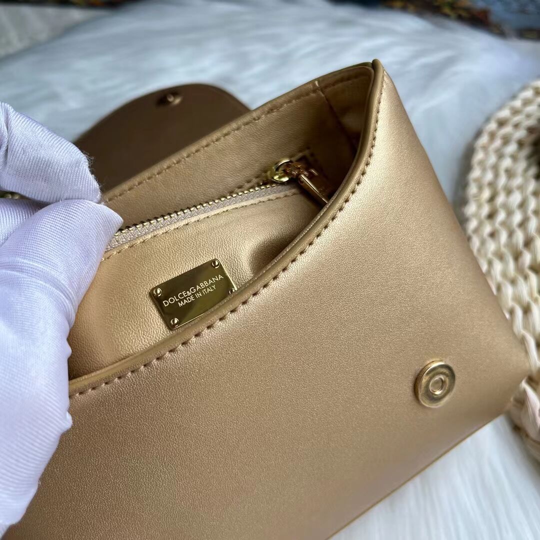 Dolce & Gabbana leather bag G6002 gold Dolce & Gabbana leather bag G6002 gold