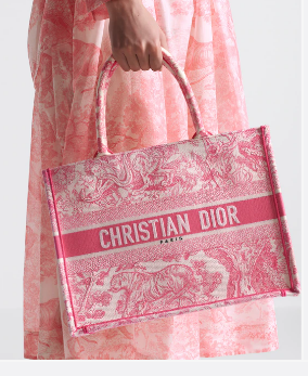 Medium Dioriviera Dior Book Tote Candy Pink Toile de Jouy Embroidery M1296Z Medium Dioriviera Dior Book Tote Candy Pink Toile de Jouy Embroidery M1296Z