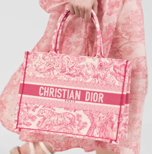 Medium Dioriviera Dior Book Tote Candy Pink Toile de Jouy Embroidery M1296Z Medium Dioriviera Dior Book Tote Candy Pink Toile de Jouy Embroidery M1296Z