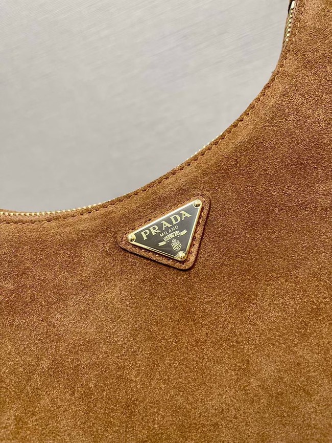 Prada Re-Edition suede mini-bag 1BC204 Cocoa Brown