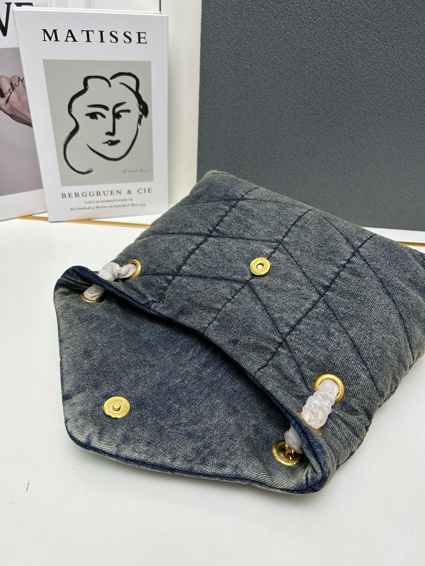 Yves Saint Laurent Loulou Puffer Denim Bag S03020 Blue Yves Saint Laurent Loulou Puffer Denim Bag S03020 Blue