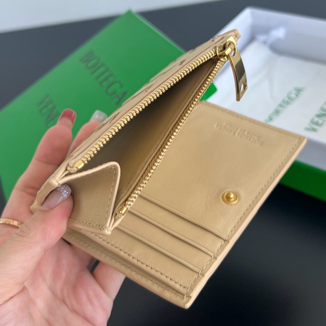 Bottega Veneta Intrecciato Small Bi-Fold Wallet 742330 Light butterscotch