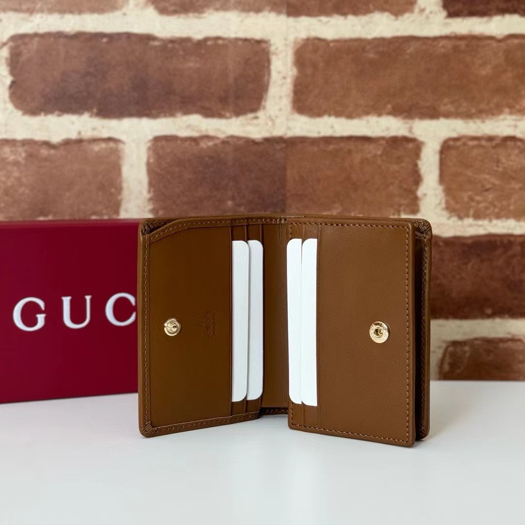 Gucci GG EMBLEM MINI WALLET 820692 brown