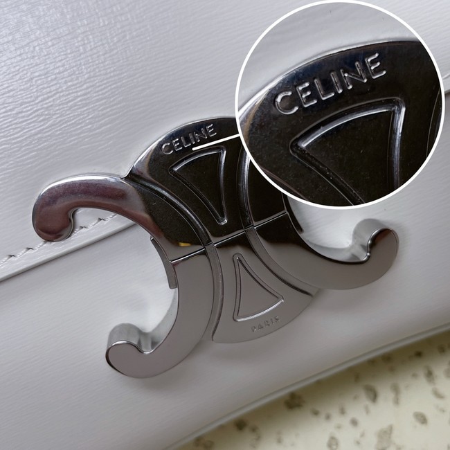 Celine MEDIUM CELINE LOLA BAG IN SHINY CALFSKIN 115533 WHITE