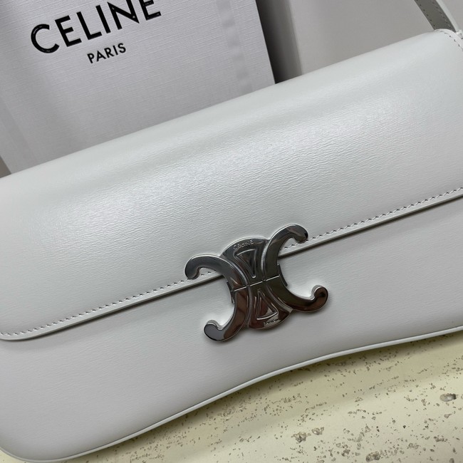 Celine MEDIUM CELINE LOLA BAG IN SHINY CALFSKIN 115533 WHITE