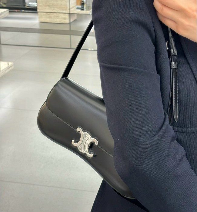 Celine MEDIUM CELINE LOLA BAG IN SHINY CALFSKIN 115533 BLACK