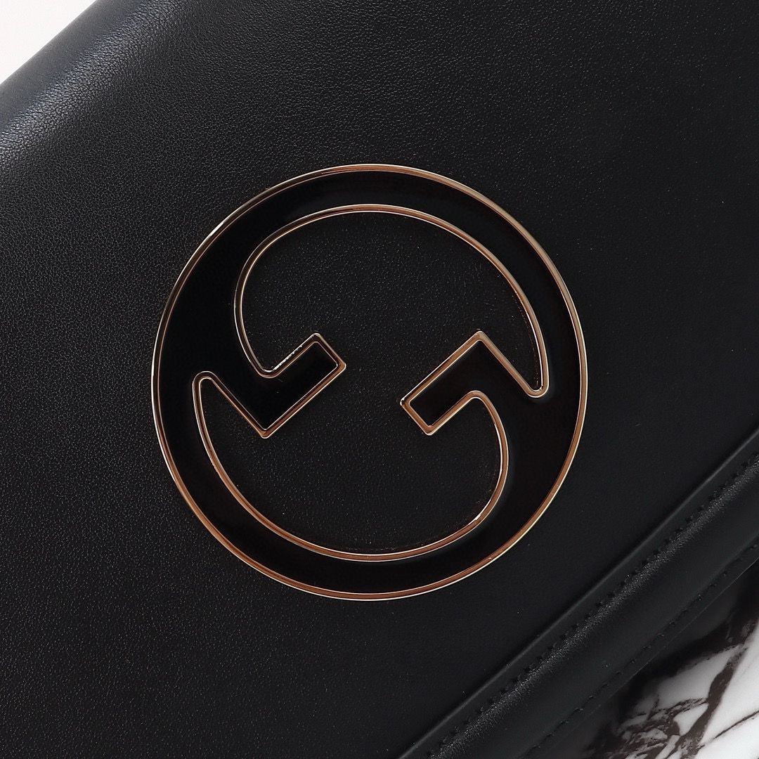 GUCCI BLONDIE SMALL SHOULDER Original Leather Bag 815715 black GUCCI BLONDIE SMALL SHOULDER Original Leather Bag 815715 black