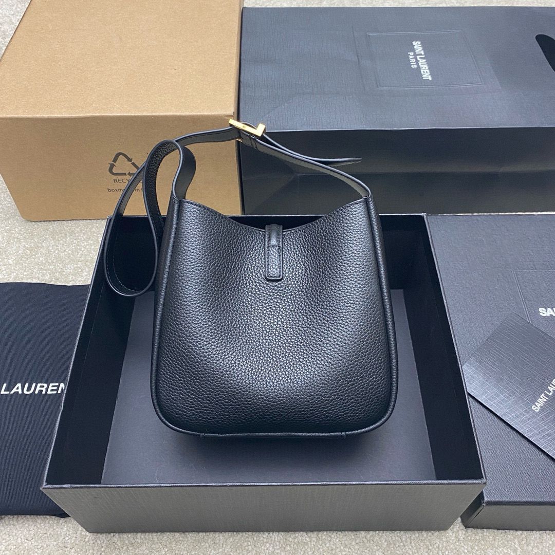 SAINT LAURENT LE 5 A 7 MINI HOBO BAG 809461 black SAINT LAURENT LE 5 A 7 MINI HOBO BAG 809461 black