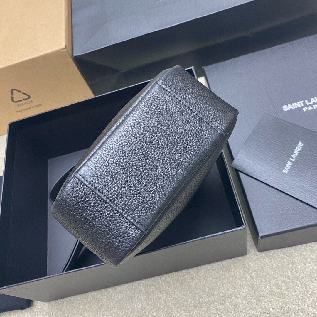 SAINT LAURENT LE 5 A 7 MINI HOBO BAG 809461 black SAINT LAURENT LE 5 A 7 MINI HOBO BAG 809461 black