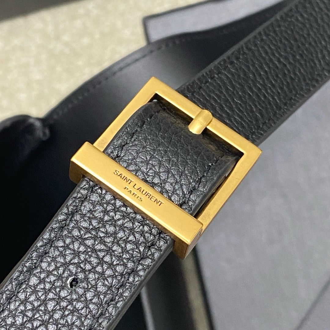 SAINT LAURENT LE 5 A 7 MINI HOBO BAG 809461 black SAINT LAURENT LE 5 A 7 MINI HOBO BAG 809461 black