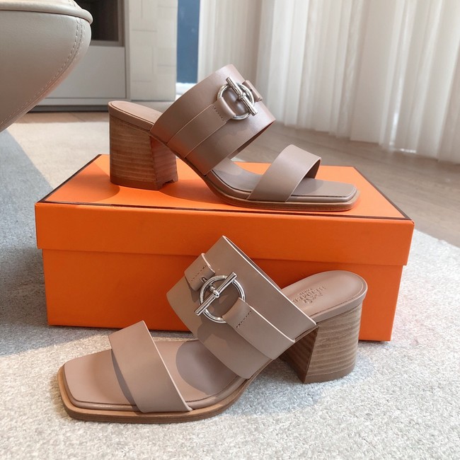 Hermes WOMENS SANDAL Heel 6.5CM 55861-1
