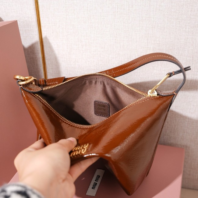 MIU MIU Leather Shoulder Bags 5NE841 Camel