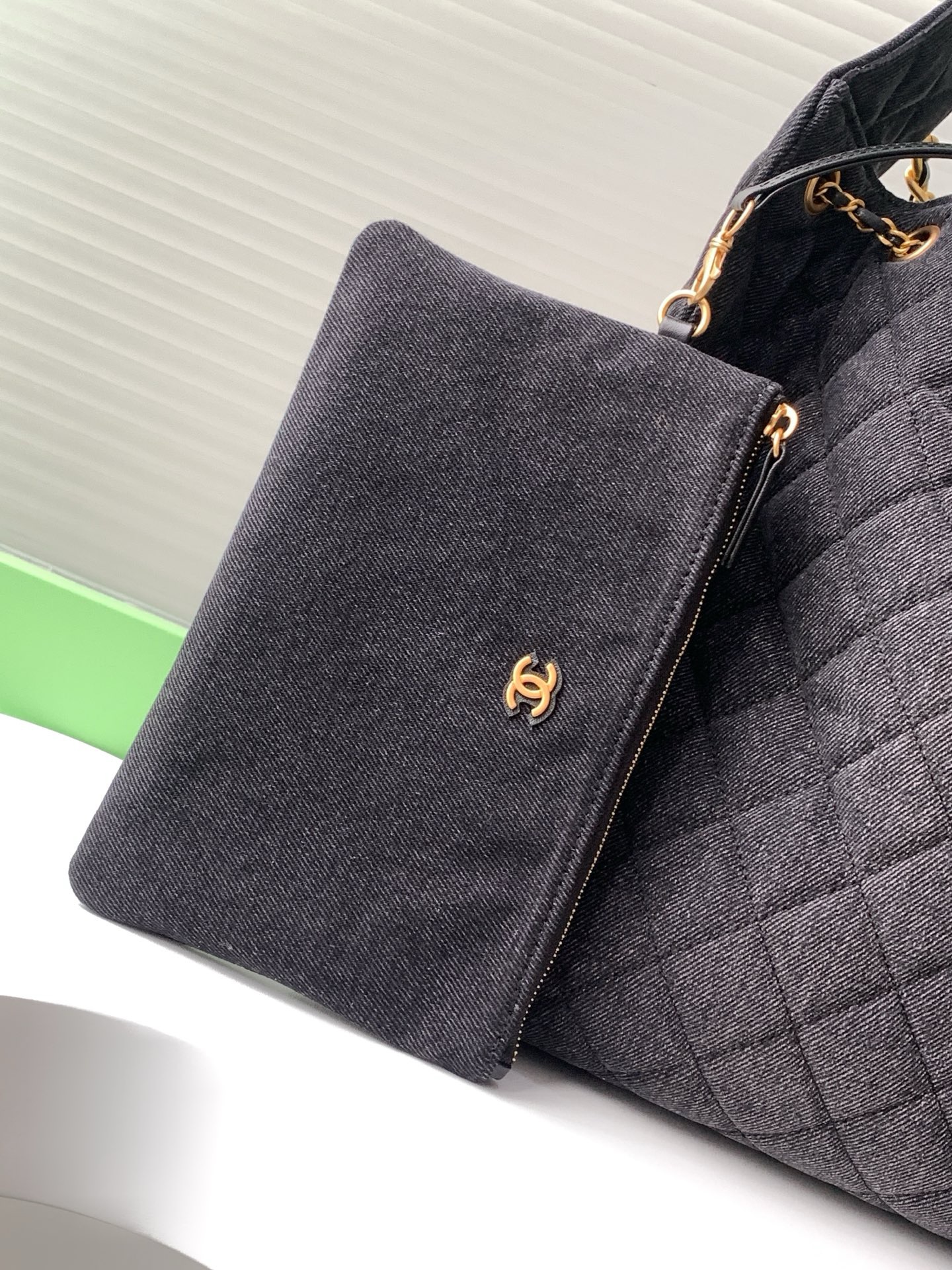 Chanel Denim HOBO BAG AS5231 black