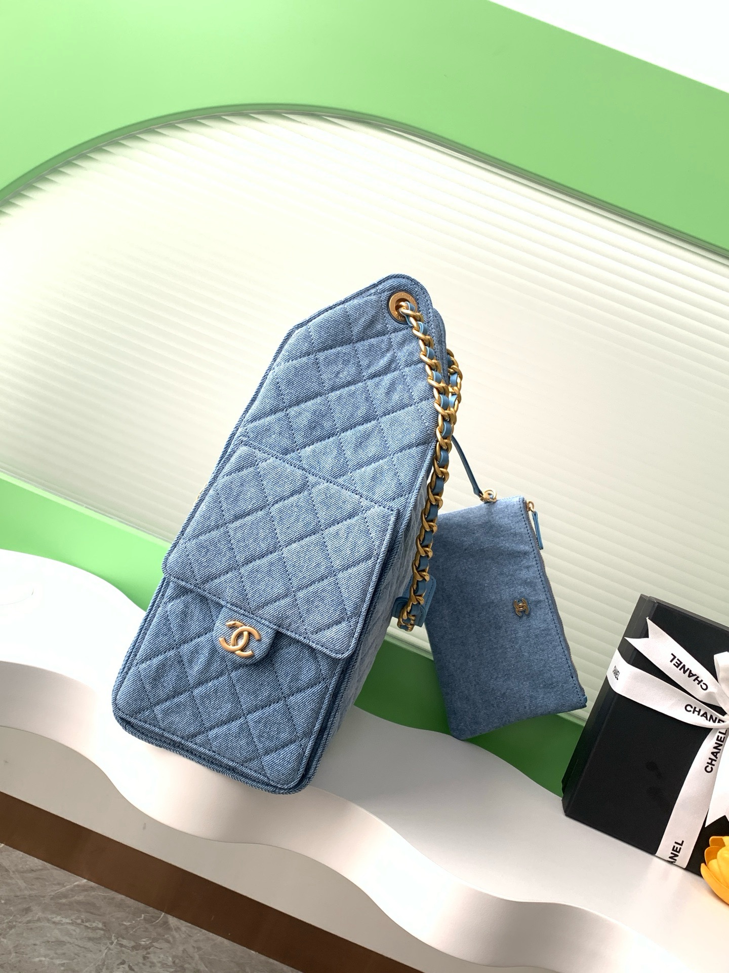 Chanel Denim HOBO BAG AS5231 blue