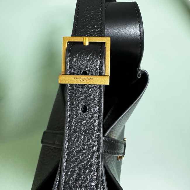 SAINT LAURENT LE 5 A 7 SUPPLE BABY IN GRAINED LEATHER 809461 black