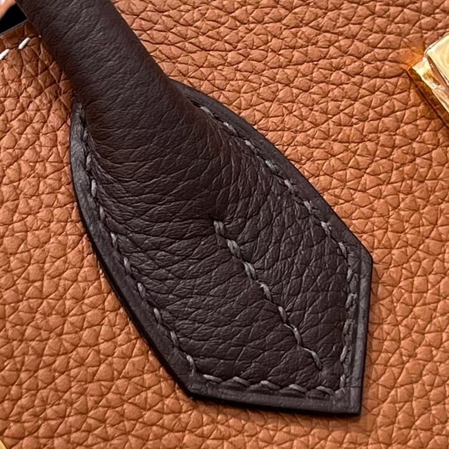 Hermes Birkin Tote Bag Original Togo Leather 6635 camel&coffce