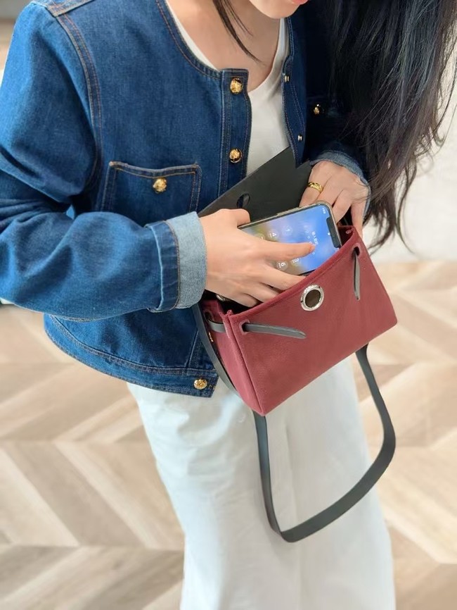 Hermes mini Herbag 20CM Original Canvas Leather & Calfskin 48888-2