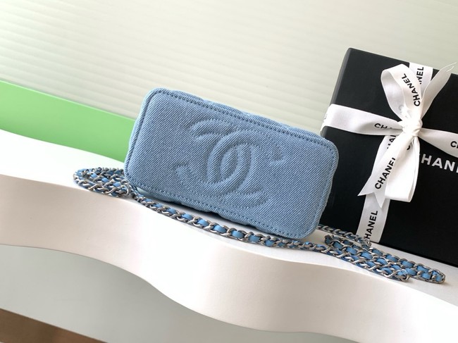Chanel CLUTCH WITH CHAIN Denim AP4404 blue