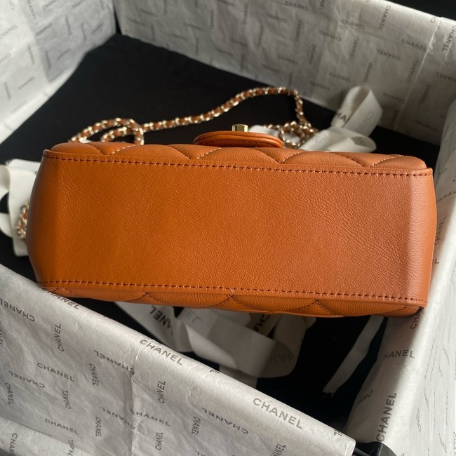 Chanel SMALL FLAP BAG WITH TOP HANDLE AS5111 Camel